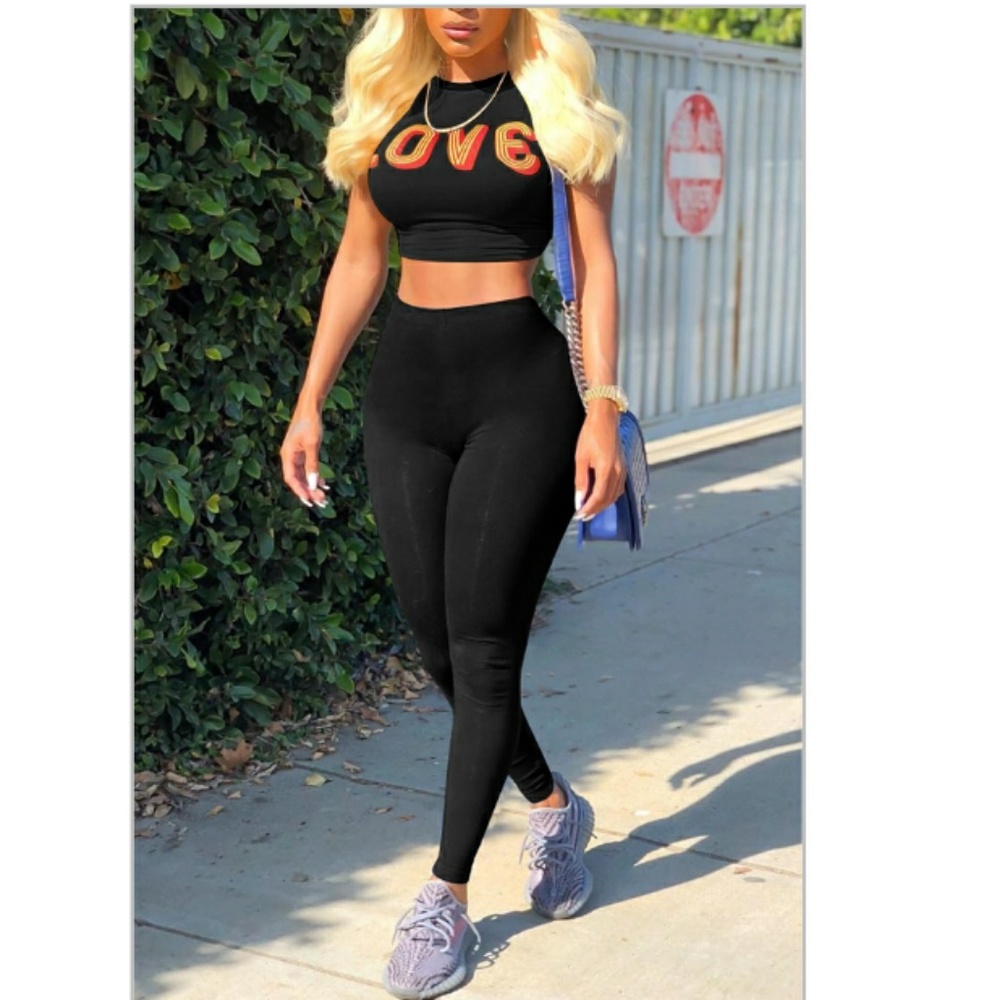 Sexy two-piece love jumpsuit